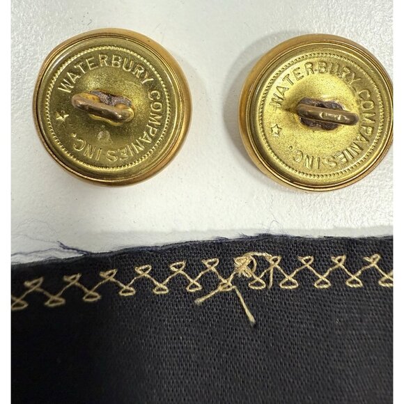 Brooks Brothers Golden Fleece Metal Blazer Buttons Set Of 10 Waterbury USA - Picture 5 of 10